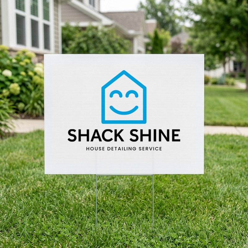 Shack Shine lawn sign