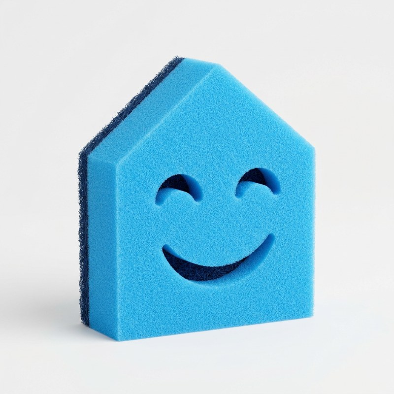 Shack Shine house shaped sponge